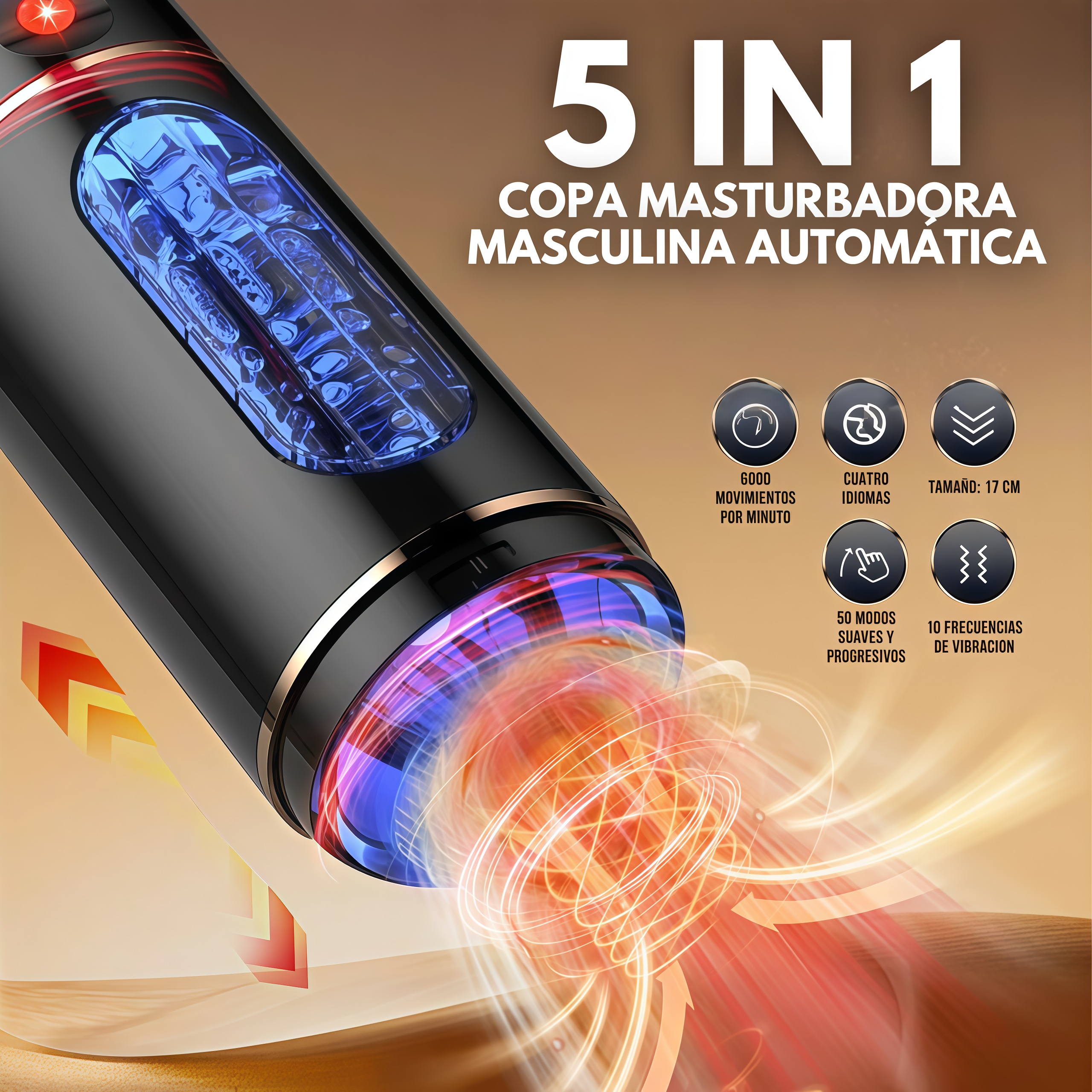 DeepThrust | Masturbador masculino con control por voz